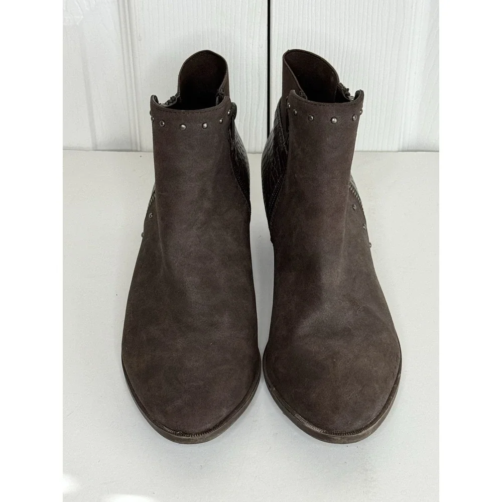 Ankle Bootie Market and Spruce Women's Agria Zipper Espresso Brown Sz 9